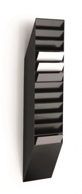 Stojan na prospekty, nástenný, stojaci, A4, DURABLE "FLEXIBOXX 12", čierna