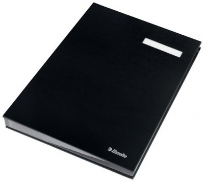 Podpisová kniha, A4, 20-listová, kartón, ESSELTE, čierna