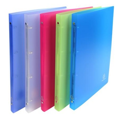 Krúžkový šanón, 4 krúžky, 20 mm, A4, PP, EXACOMPTA EXACOMPTA "Chromaline", mix farieb