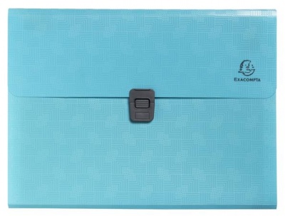 Harmoniková doska, A4, PP, 13 priehradiek, EXACOMPTA "Pop`NCo", cyánovo modrá