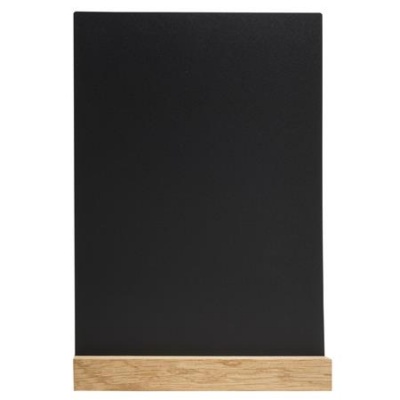 Tabuľa popisovateľná kriedou, vertikálna, A4, menu, čierna