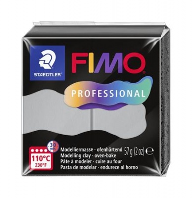 Modelovacia hmota, 57 g, vypaľovacia, FIMO Professional, delfínovo sivá