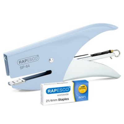 Zošívačka, ručná, 21/4, 12 listov, RAPESCO "SP-64", modrá