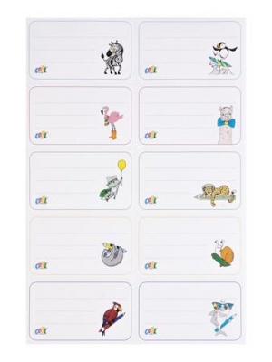 Etikety na zošity, 40 ks, COOL BY VICTORIA