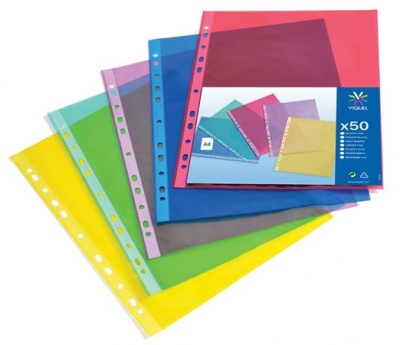 Euroobal, A4, 50 mikr., číry, VIQUEL "Trend", mix farieb