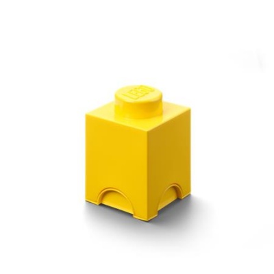 Úložný box, hranatý, LEGO, žltý