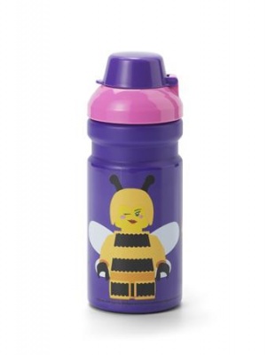 Fľaša, 390 ml, LEGO "Bee", fialová-ružová, vzorovaná