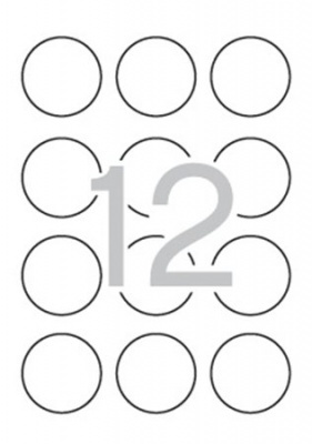 Etikety, okrúhle, priemer: 60 mm, farebné, APLI, neónové žlté, 240 etikiet/bal