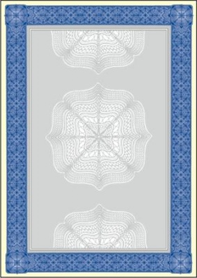 Predtlačený papier, A4, 185 g, SIGEL "Diplom", modrý