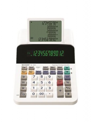Kalkulačka, stolová, s pomocným displejom, 12 miestny displej, SHARP "EL-1501"