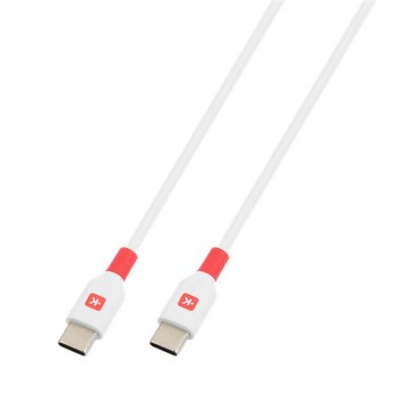 Nabíjací kábel USB-C/USB-C, 2 m, SKROSS, biely