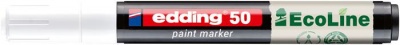 Lakový popisovač, 2–3 mm, EDDING „50“, biely