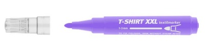 Popisovač na textil, 1-3 mm, kužeľový, ICO "XXL T-Shirt", fialový