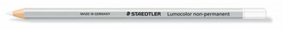 Farebná ceruzka, šesťhranná, na všetky povrchy, nepermanentná (omnichrom), STAEDTLER "Lumocolor 108", biela