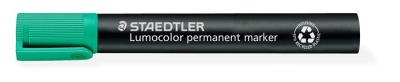 Permanentný popisovač, zrezaný hrot, STAEDTLER "Lumocolor 350", zelený