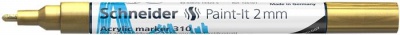 Akrylový popisovač, 2 mm, SCHNEIDER "Paint-It 310", zlatá
