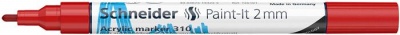 Akrylový popisovač, 2 mm, SCHNEIDER "Paint-It 310", červený