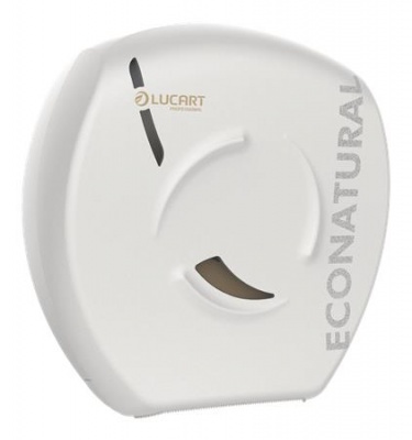 Dávkovač toaletného papiera, 35,7x35,2x14,2 cm, LUCART "EcoNatural Flow Jumbo," biela