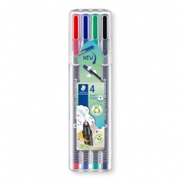 Liner, sada, 0,3 mm, STAEDTLER "Triplus 334", 4 rôzne farby