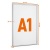 Informačný panel, hliníkový, do exteriéru, A1, DURABLE "Outdoor", strtieborný