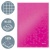 Záznamová kniha, A4, štvorčeková, 80 listov, tvrdá obálka, LEITZ "Wow", ružová