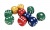 Hracia kocka, plastová, farebná, 10 ks