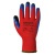 Ochranné rukavice, latexové, L, "Duo-Flex", modro-červená