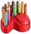 Farebné ceruzky, sada v stolnom držiaku, okrúhle, hrubé, STABILO "Woody 3 in 1", 15 rôznych farieb, so strúhadlom